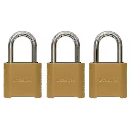 Master Lock 3.32 in. H X 2 in. W X 1.5 in. L Die-Cast Zinc 4-Digit Combination Combination Padlock