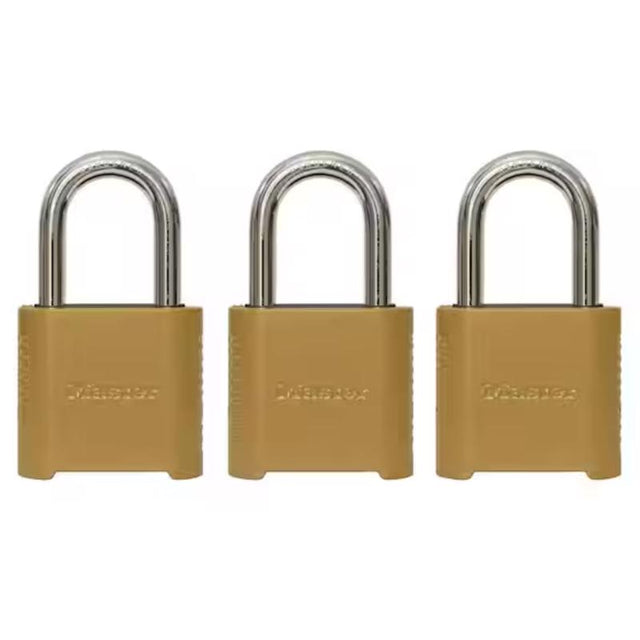 Master Lock 3.32 in. H X 2 in. W X 1.5 in. L Die-Cast Zinc 4-Digit Combination Combination Padlock