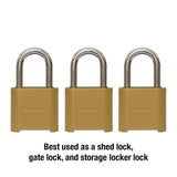 Master Lock 3.32 in. H X 2 in. W X 1.5 in. L Die-Cast Zinc 4-Digit Combination Combination Padlock