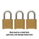 Master Lock 3.32 in. H X 2 in. W X 1.5 in. L Die-Cast Zinc 4-Digit Combination Combination Padlock