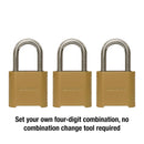 Master Lock 3.32 in. H X 2 in. W X 1.5 in. L Die-Cast Zinc 4-Digit Combination Combination Padlock