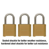 Master Lock 3.32 in. H X 2 in. W X 1.5 in. L Die-Cast Zinc 4-Digit Combination Combination Padlock