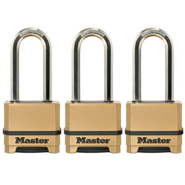 Master Lock 2 in. W Brass 3-Digit Combination Combination Padlock