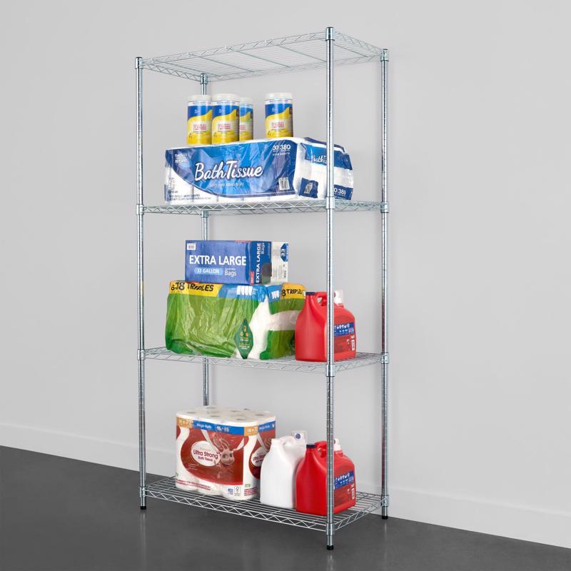MonsterRax 72 in. H X 36 in. W X 18 in. D Steel 4-Tier Shelving Unit