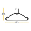 Whitmor Plastic Black Hanger 3 pk