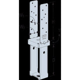 Simpson Strong-Tie 16.6 in. H X 3.56 in. W Galvanized Steel Column Base