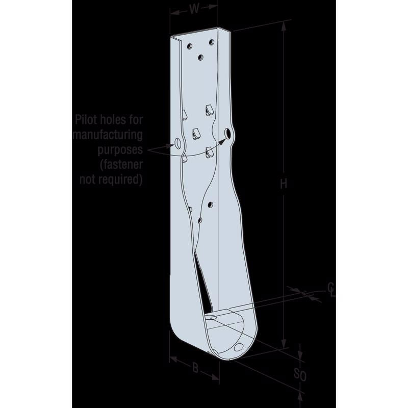 Simpson Strong-Tie 14.79 in. H X 2.89 in. W Galvanized Steel Holdown