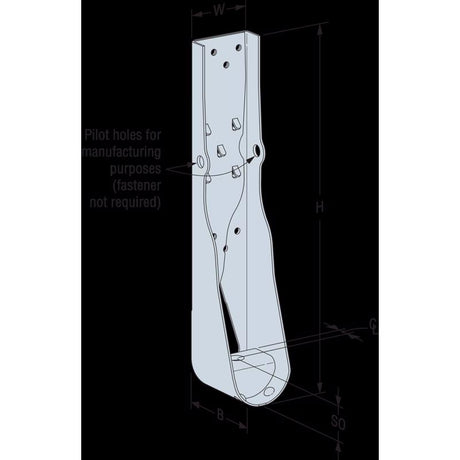 Simpson Strong-Tie 14.79 in. H X 2.89 in. W Galvanized Steel Holdown