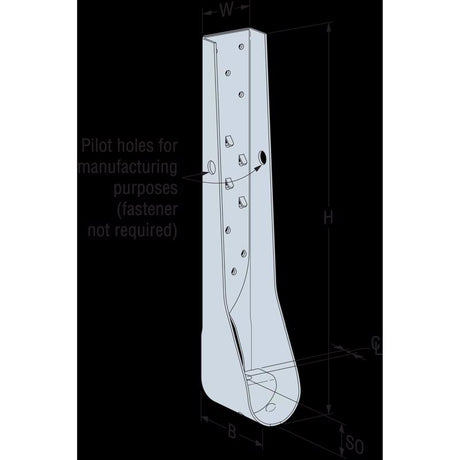 Simpson Strong-Tie 17.31 in. H X 2.95 in. W Galvanized Steel Holdown