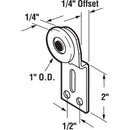 Prime-Line 1 in. D X 1/4 in. L Mill Nylon/Steel Wardrobe Door Roller Assembly 2 pk