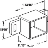 Prime-Line Plastic Center Guide Drawer Track Back Plate 2 pk