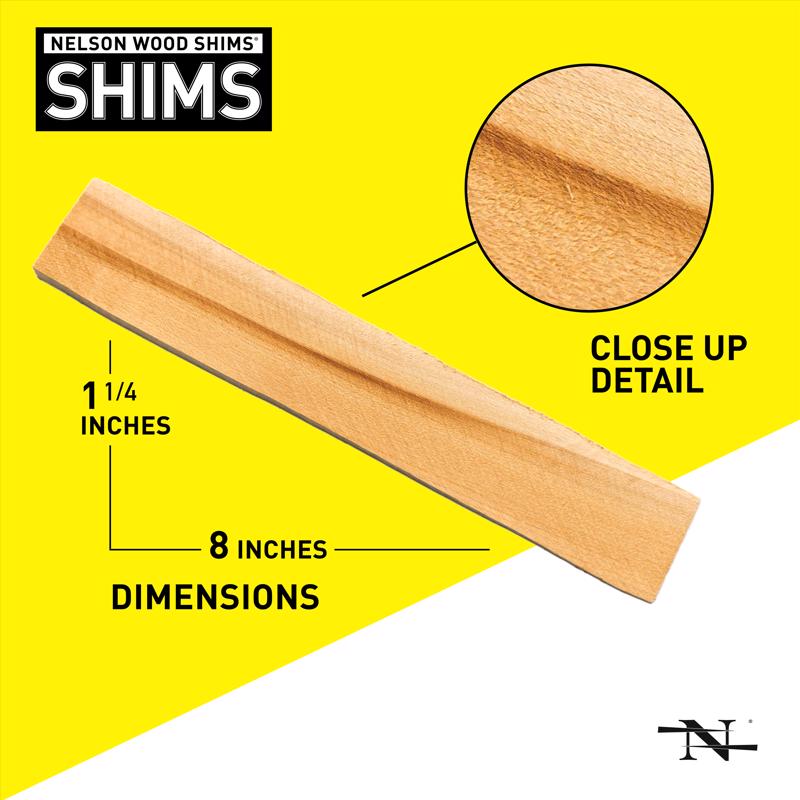 Nelson 1.375 in. W X 8 in. L Wood Contractor Grade Shims 12 pk
