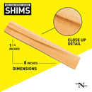 Nelson 1.375 in. W X 8 in. L Wood Contractor Grade Shims 12 pk