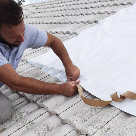 Smart-Tarp Self-Adhering 120 in. W X 120 in. L Poly Tarp White