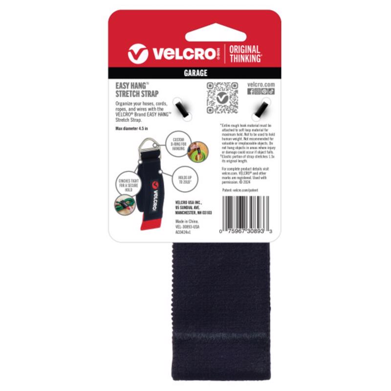 VELCO Brand Easy Hang Stretch 16 in. L Nylon/Steel/Hook and Loop Enclosure Small Storage Strap 20 lb