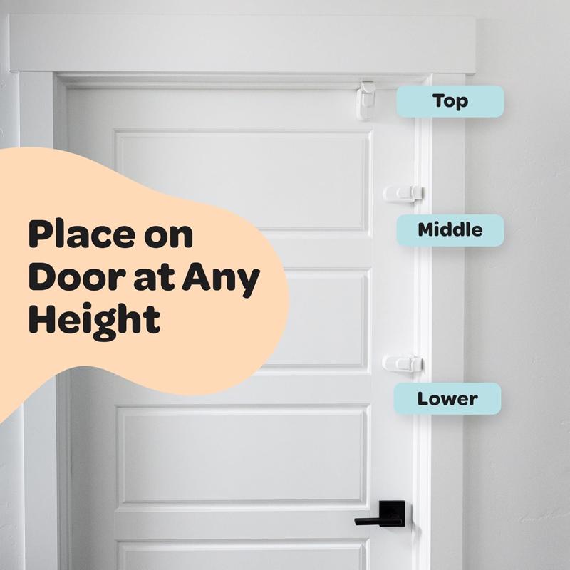 SnapPower HugLock White ABS/TPR Door Lock 1 pk