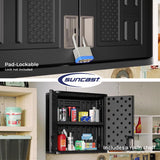 Suncast Cabinet 30.25 in. H X 30 in. W X 12 in. D Black Resin Wall Cabinet