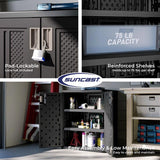 Suncast Cabinet 36 in. H X 30 in. W X 20.25 in. D Black Resin 2-Door Cabinet
