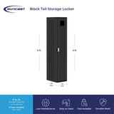 Suncast Cabinet 72 in. H X 15 in. W X 20 in. D Black Resin Storage Locker