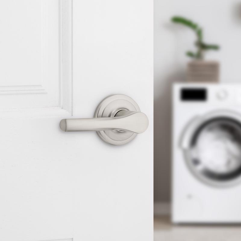 Kwikset Henley Satin Nickel Passage Lever Right or Left Handed