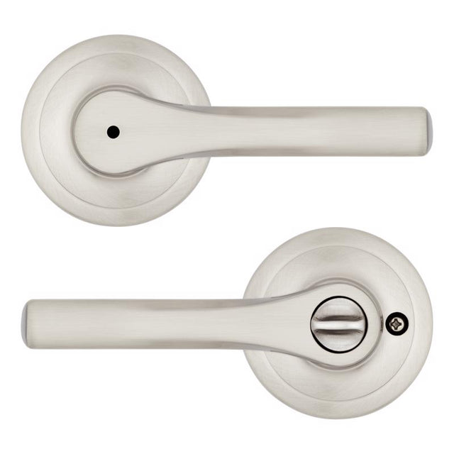 Kwikset Henley Satin Nickel Privacy Lever Right or Left Handed
