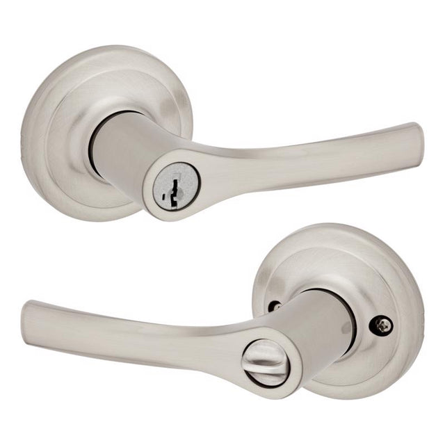 Kwikset Henley Satin Nickel Entry Lockset KW1 1-3/4 in.