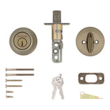 Kwikset Antique Brass Metal Deadbolt