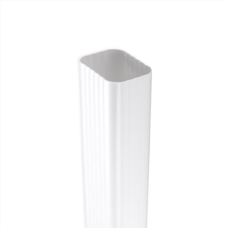 Amerimax 2.25 in. H X 3.25 in. W X 48 in. L White Vinyl Rectangular Downspout