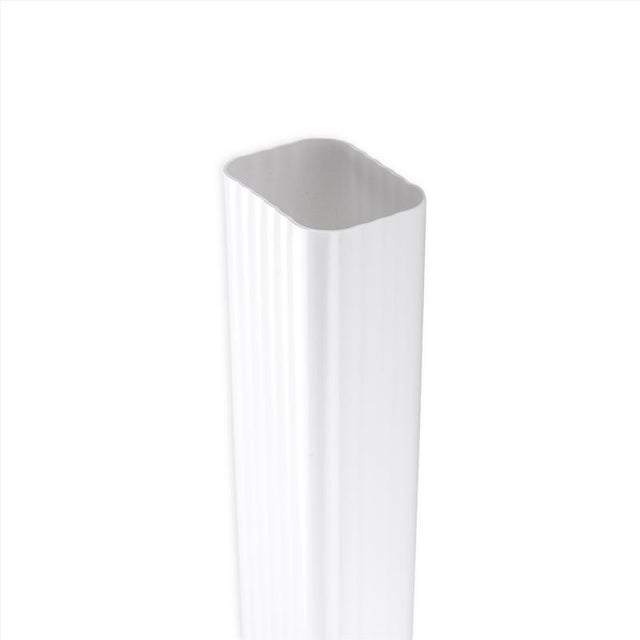 Amerimax 2.25 in. H X 3.25 in. W X 48 in. L White Vinyl Rectangular Downspout