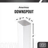 Amerimax 2.25 in. H X 3.25 in. W X 48 in. L White Vinyl Rectangular Downspout