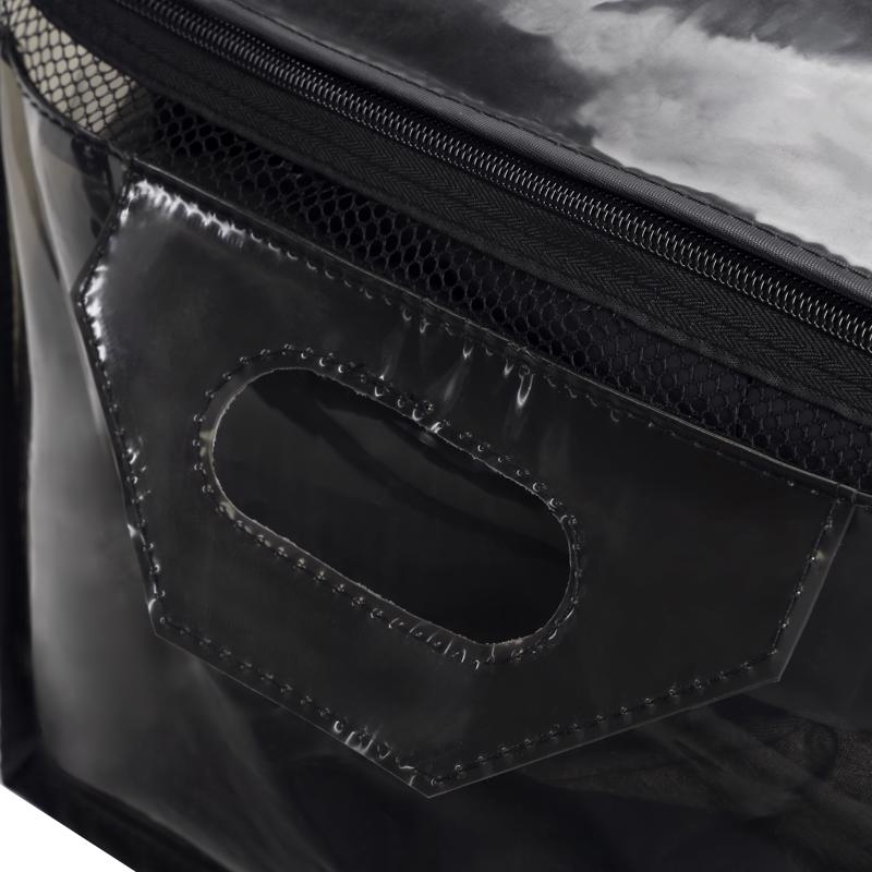 Hefty Large Black/Clear Flexible Tote w/Handle Stackable