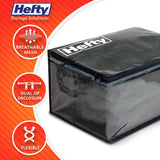 Hefty Large Black/Clear Flexible Tote w/Handle Stackable