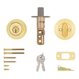 Kwikset Polished Brass Metal Deadbolt