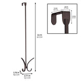 iDesign 2.5 in. H X 7.2 in. W X 25.75 in. L Steel Over The Door Hanger Holder