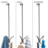 iDesign 2.5 in. H X 7.2 in. W X 25.75 in. L Steel Over The Door Hanger Holder