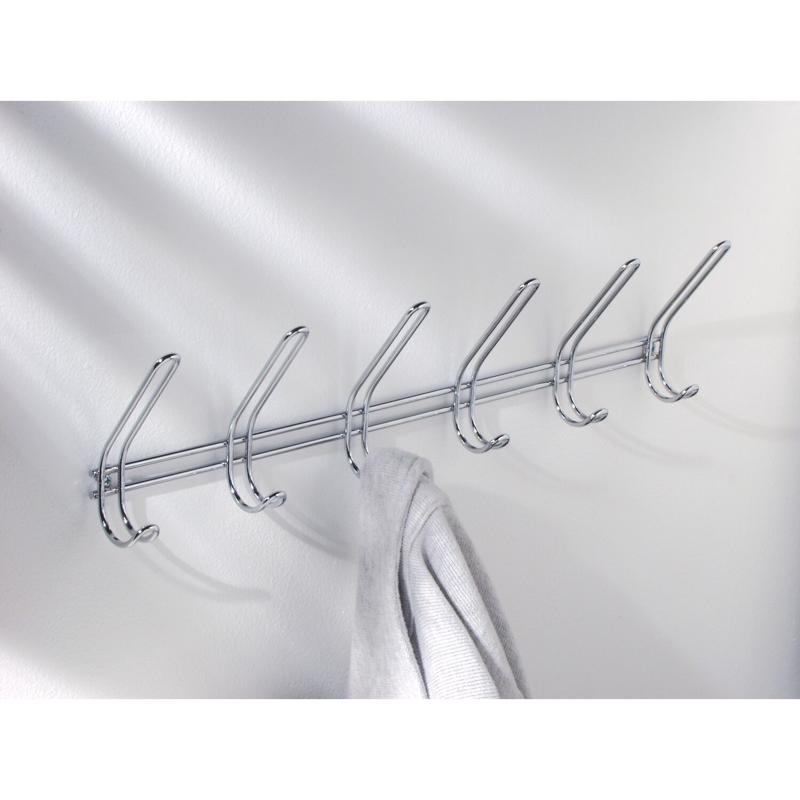 iDesign WM Hook 15.25 in. L Chrome Silver Steel Hook Rack 1 pk