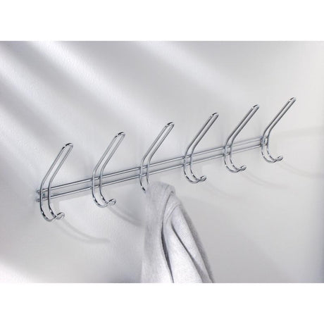 iDesign WM Hook 15.25 in. L Chrome Silver Steel Hook Rack 1 pk