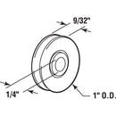 Prime-Line 1 in. D X 9/32 in. L Nylon Roller 2 pk