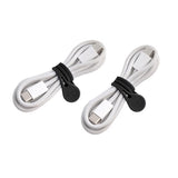 Wrap-It MagnaTies 0.33 in. L Black Silicone Cord Organizer