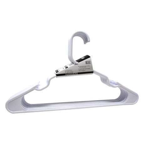 ClosetSelect Plastic White Hanger 10 pk