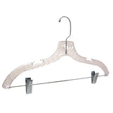 ClosetSelect Plastic Clear Suit Hanger with Clips 1 pk