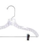 ClosetSelect Plastic Clear Suit Hanger with Clips 1 pk