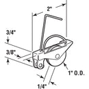 Prime-Line 1 in. D X 1/4 in. L Nylon/Steel Tension Roller Assembly 2 pk