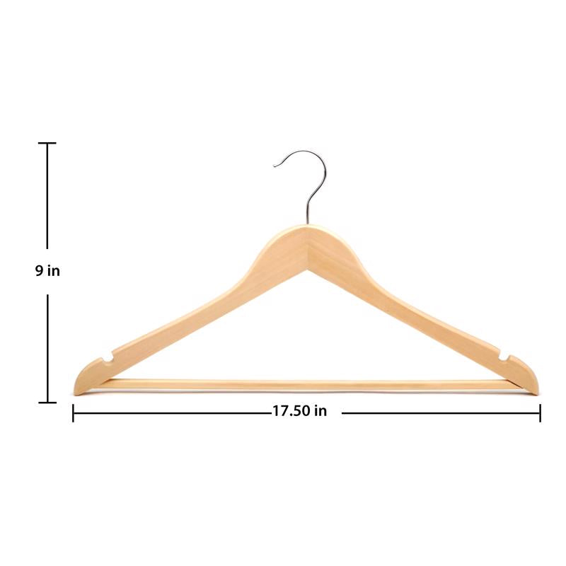 ClosetSelect Wood Brown Suit Hanger 5 pk