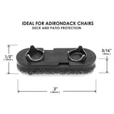 Slipstick Gorilla Outdoor Gray Tap-On Marine Grade Berber Chair Glide 8 pk