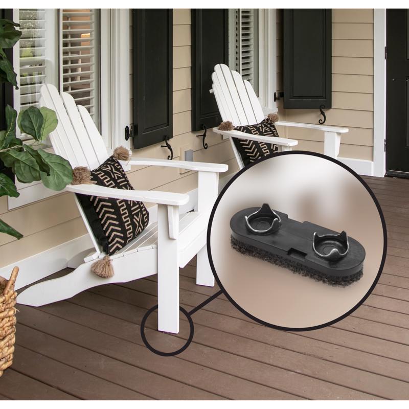 Slipstick Gorilla Outdoor Gray Tap-On Marine Grade Berber Chair Glide 8 pk