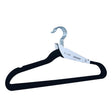 ClosetSelect 9.12 in. H X 17.2 in. W Plastic Black Flocked Hanger 5 pk
