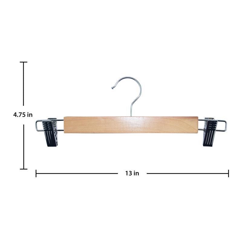 ClosetSelect Wood Brown Skirt/Slack Hanger 5 pk