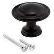 Prime-Line 1-11/16 in. D X 1-3/8 in. L Black Metal Bi-Fold Door Knob 1 pc