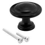 Prime-Line 1-11/16 in. D X 1-3/8 in. L Black Metal Bi-Fold Door Knob 1 pc